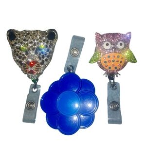 3 Badge I.D Clips